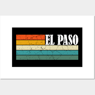 El Paso Texas city retro Posters and Art